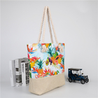 Heavy Duty Reusable Canvas Tote Bags , Silkscreen Linen Shopping Bags
